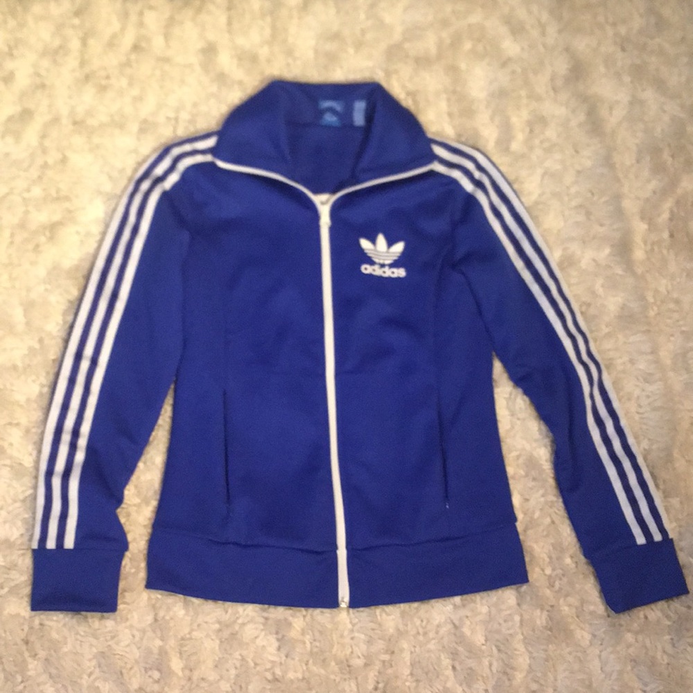 RARE vintage adidas blue jacket